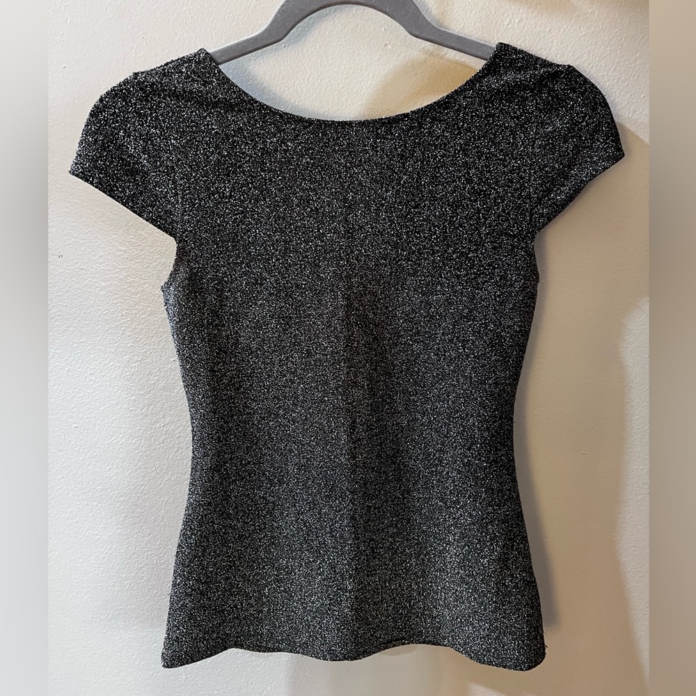 Express Glittering Black Top
